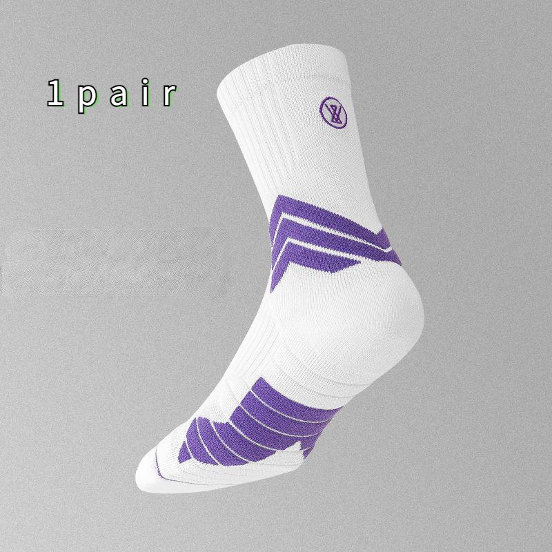 

Мужские баскетбольные носки, размер 39–44, спортивные носки с полотенцесушителем One-size фиолетовый