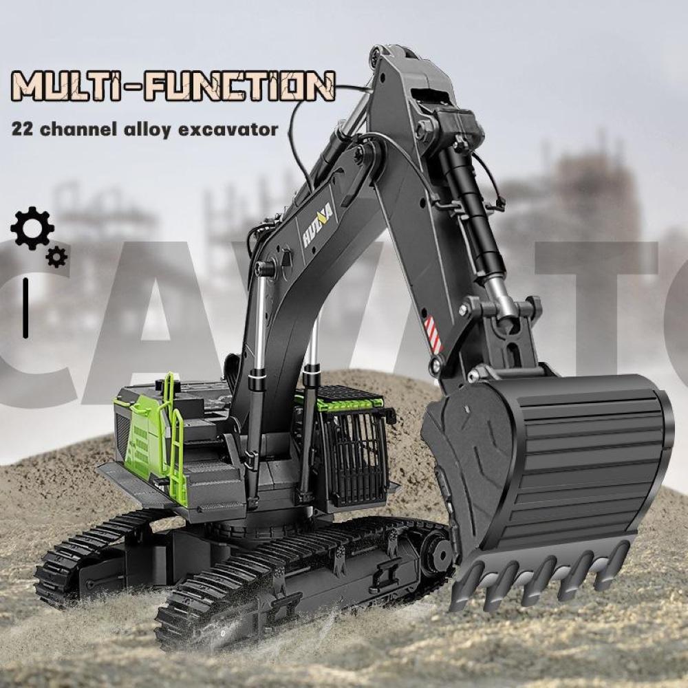 Non-Toxic Huina 1593 1:14 Rc Alloy Excavator 22Ch Big Rc Trucks Simulation Excavator Remote Control Track Engineering Vehicle Toy For Children