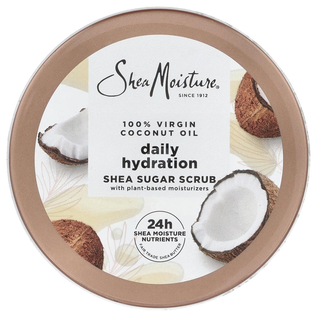 SheaMoisture Daily Hydration Shea Sugar Scrub, 100% Virgin Coconut Oil, 340g (12oz)