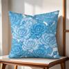 Vintage Rose Cushion Cover Natural Linen Organic Fabric DoubleSided Printing Couch Pillow Covers Home Decor Gift
