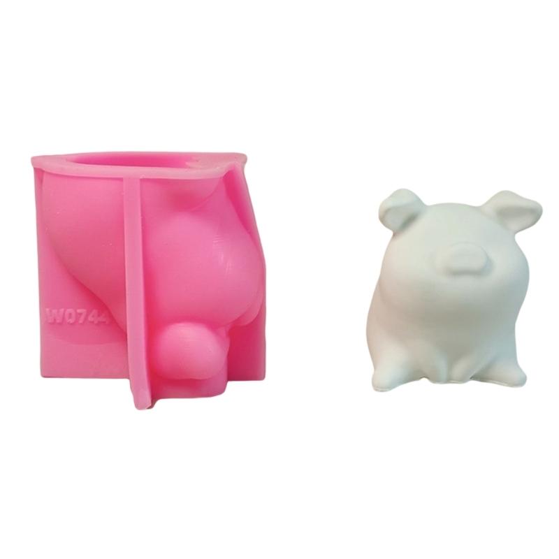 

Animal Piggy Silicone Molds for Candle Soap Chocolate Candy Cake Fondant Decoration Cement Gypsum Silicone Molds 1