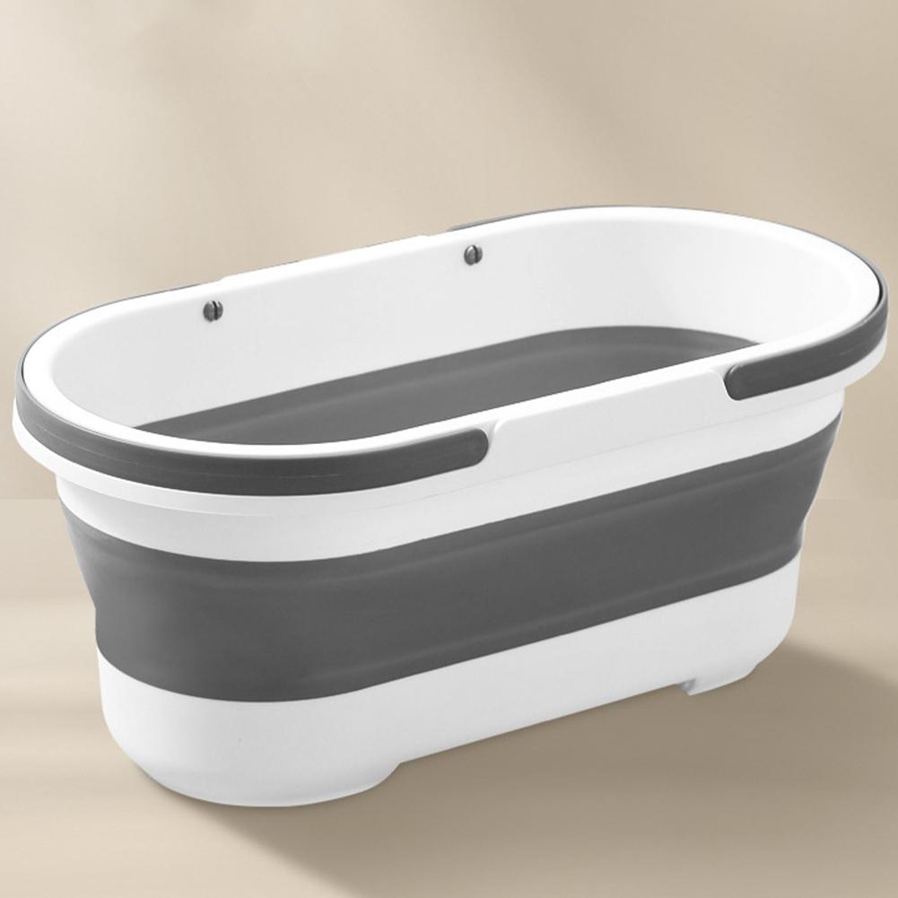 Plastic Camping Bucket with Handle Rectangular Handy Basket Large Capacity Multifunctional Household Cleaning Bathroom Accessory