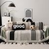 Striped Chenille Velvet Sofa Towel Universal Couch Chair Cover Throw Blanket Furniture Protector for All Season Dustproof