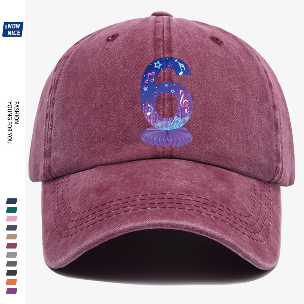 D-Dur pc Musik Sternenlicht Ohne Aufdruck Baseballkappe KPOP-Gruppe Flaches Muster Note Stern Dekor Slim Fit Trendig Treffen
