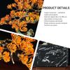Aris & Juno Hand-Painted Copper Golden Pine Tree Sculpture with Marble Base, Traditional Chinese Wealth & Resilience Symbol, Feng Shui Office Desk