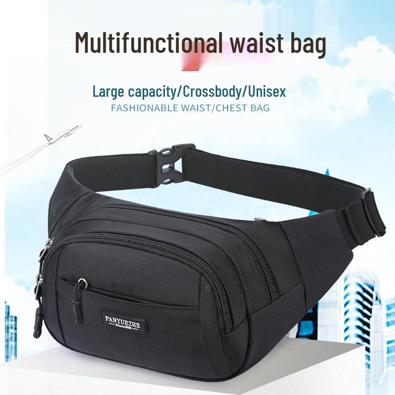 Waterproof Multifunctional Crossbody Fanny Pack - Large Capacity for Outdoor Sports, Running, and Business Use