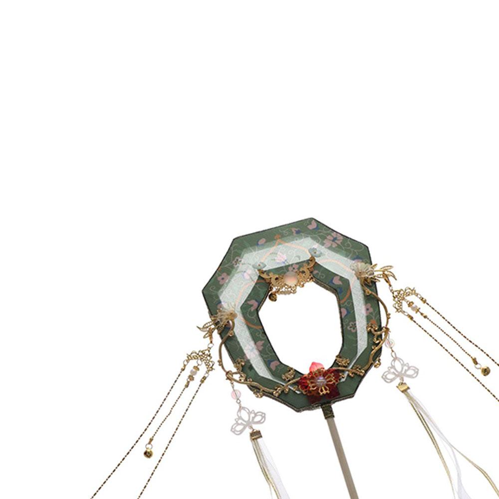 Dunhuang Chinese Style Chinese Embroidery Fan Tassels Silk Fan Gorgeous Bridal Group Fan  Wedding