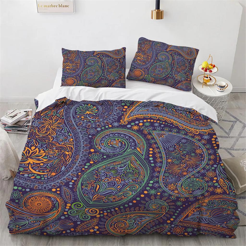 Bohemia Floral Mandala Duvet Cover Microfiber Exotic For Children Girls Women For Bedroom Decoration With Pillowcase Queen King