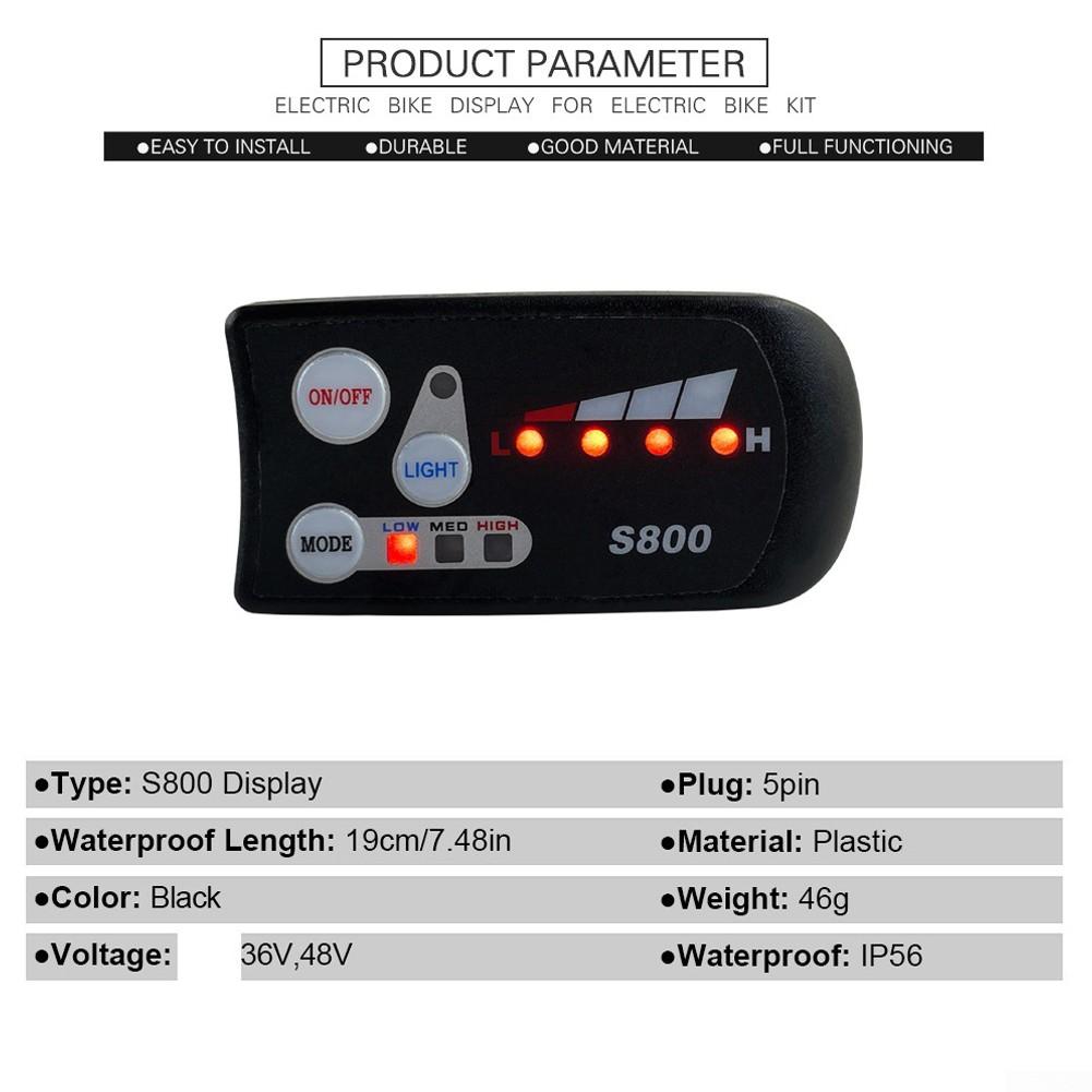 LED-S800 Display Display Screen Display Electric Bicycle 36/48V