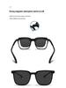 TR90 Myopia Eyeglass Frames with Magnetic Clip-on Polarized Sunglasses for Men & Women