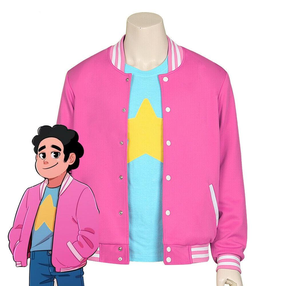 Steven Universe Cosplay Baseballová Uniforma Unisex Tričko Bunda Kostým Sada**