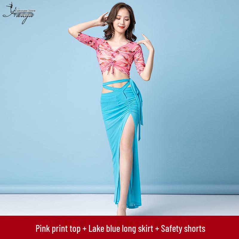 Women's Belly Dance Practice Costume - 2025 New Sexy Oriental Long Dress Beginner Performance Set