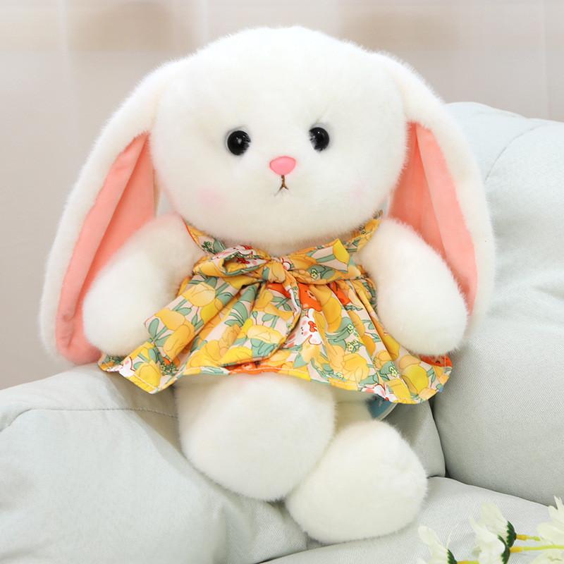 Cute Rabbit Plush Toy Stuffed Bunny Doll Gift For Girlfriend Birthday 35cm Brown