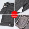 2024 Autumn/Winter High-Waisted Wool Slimming Straight-Leg Cropped Warm Pants for Middle-Aged Women