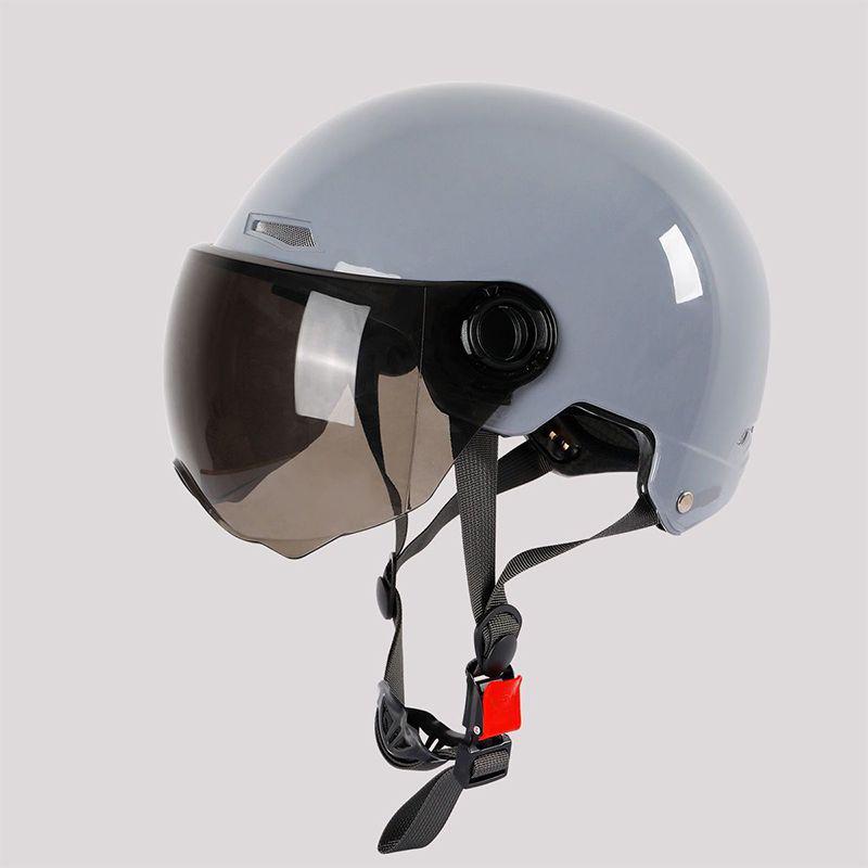 Certified Unisex Electric Vehicle Helmet, All-Season Battery Motorcycle Cap, Summer Half Helmet