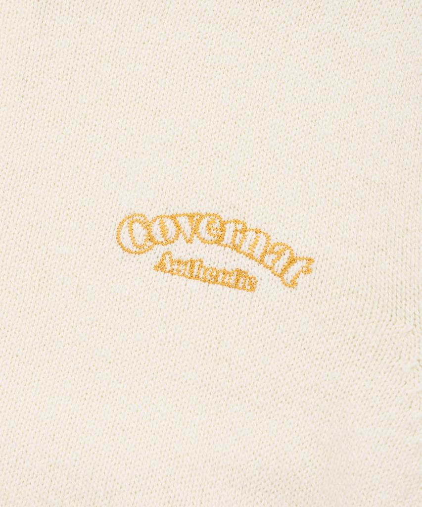 COVERNAT WOMAN High-Neck Zip-Up Knit Ivory