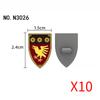 Medieval Military Castle Knight Accessories Building Block Roman Figure Soldier Crusader Viking Shield Armor Eagle Brick Toy S01