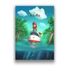 Classico cartone animato film giapponese anime Ponyo sulla scogliera dipinto su tela per soggiorno camera dei bambini decorazione decorazione della casa senza cornice