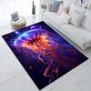 Vibrant Jellyfish Area Rug – Non-Slip, Durable & Easy-Clean Polyester Carpet with Crystal Velvet Finish, Perfect for Living Room