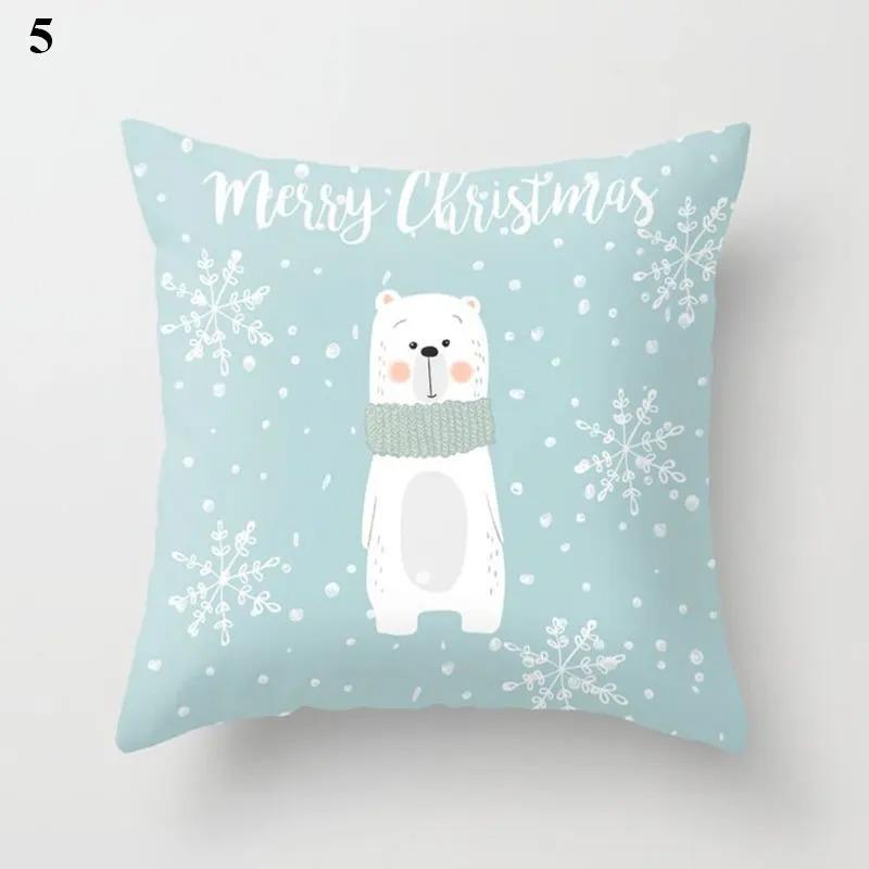 Mint Green Printed Decorative Pillowcase Office Living Room Car Ornaments Home Pillowcase