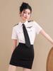 Conjunto de Uniforme de Comissário de Bordo e Técnico de Spa: Camisa Profissional, Saia Justa, Calças