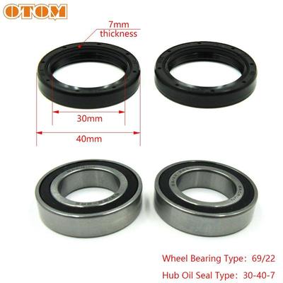 OTOM Motorcycle 30*40*7 Oil Seal And Front Wheel Hub Steering Roller Bearings 69/22 For YAMAHA YZ125 YZ250 YZ250F YZ400F YZ 450F