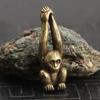 Brass Monkey Figurine Animal Statue Ornament Home Office Desk Decor Brass Monkey Figurine Animal Statue Ornament Miniatures