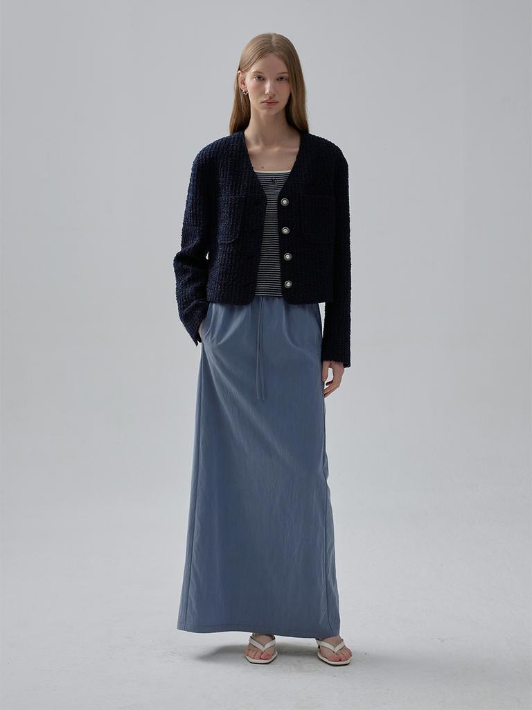 Mout Pigment String Maxi Skirt (Air Blue)