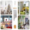 6 Metal Tubes Silver Wind Chimes for Outdoor Garden Yard Patio Home Decoration and Gift