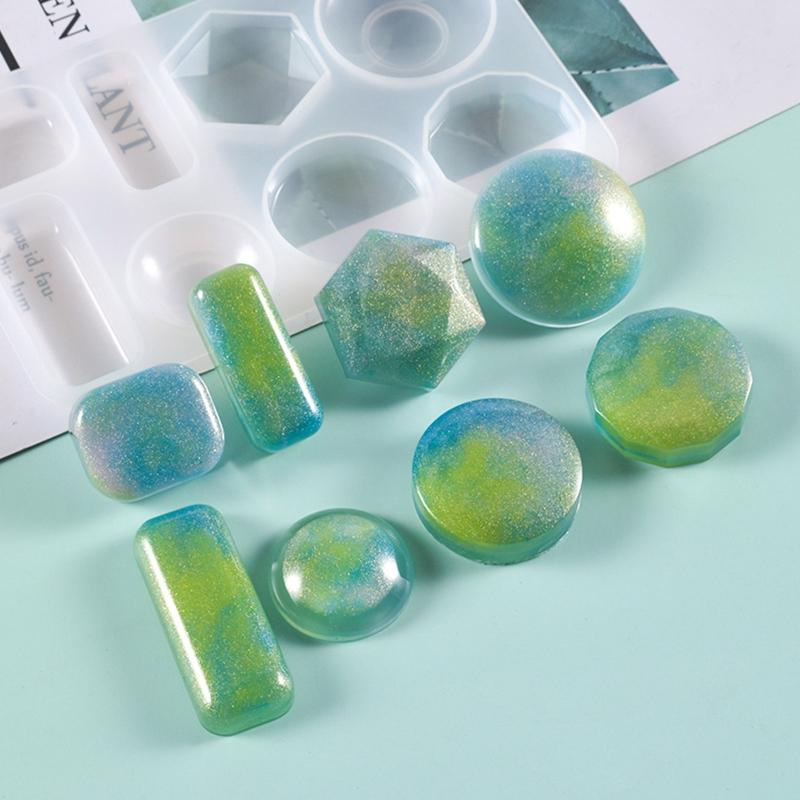 Geometric Round Earrings Silicone Mold Crystal Epoxy Diy Decorative Pendants Earrings Jewelry Epoxy Mold for DIY Craft