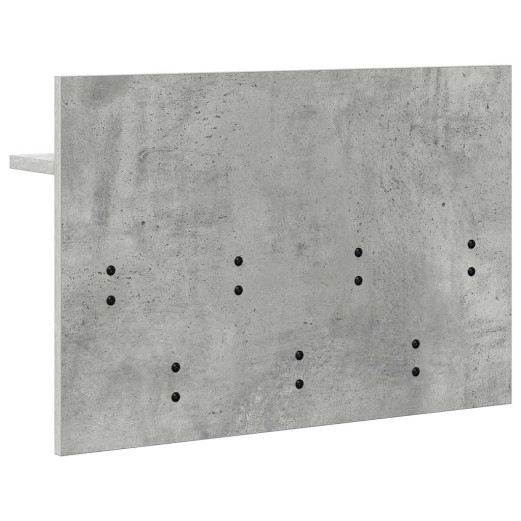 Wall Mounted Nightstand Wall Mount Concrete Grey