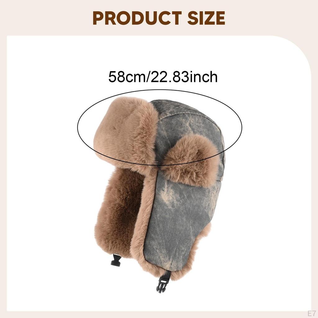 Winter Trapper Hat Cozy Cap for Skateboard Skating Ski Biking Cold Weather