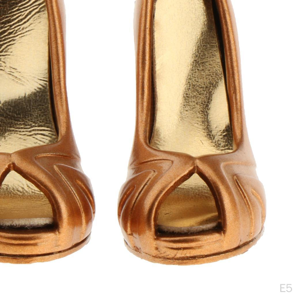 Paar 1:6 Damen Stilettos High Heels Schuhe Sandalen für 12 Zoll Kumik Actionfigur CY Girls
