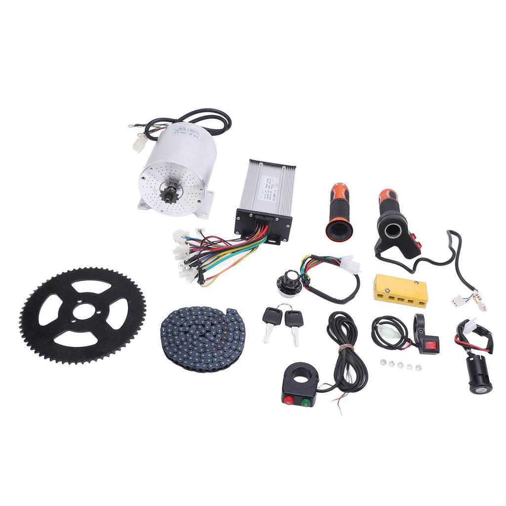 Electric Brushless Direct Current Motor Kit 48V 1000W with Controller Throttle Scooter Motorcycle Conversion Parts