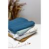 Set of 3 Bamboo Swaddles - DOMIVA - 1 Printed + 2 Plain - Indigo Blue - 60x60 Cm