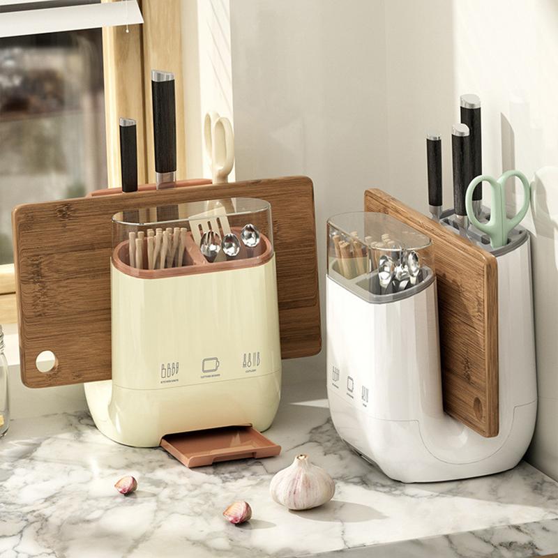 Küchenmesserhalter Schneidebretthalter Leicht zu reinigen Große Kapazität Rutschfest Abnehmbarer Organizer Utensilien Essstäbchenhalter