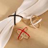 Silky Scarf Ring Clip, T-shirt Tie Clip for Women, Alloy Round Circle Clip Buckle, Clothing Ring Wrap Holder