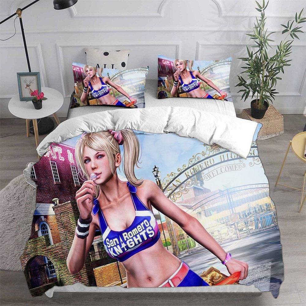 Lollipop Chainsaw Bedding Sets Bed Cover Comforter Duvet Cover Pillow Case 2-3 Pieces Sets Kids Adult Bedroom Decoration