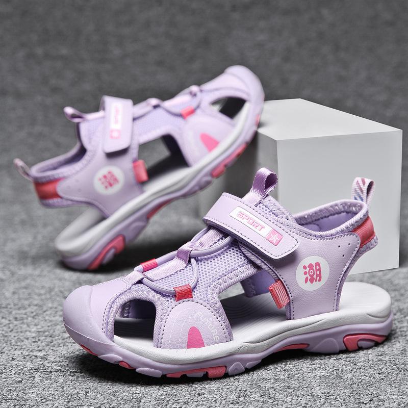 Kids Sandals Breathable Boys Non Slip Beach Sandals Outdoor Summer Children's Girl Closed Toe Sandals