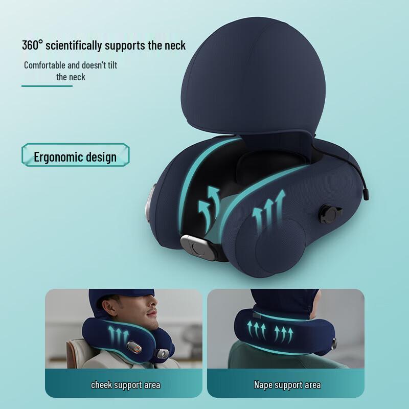 Philips Inflatable Neck Massager U-Pillow with Heat Therapy