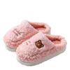 Winter home cotton slippers 2025 new indoor home cartoon bear plush thermal cotton mop