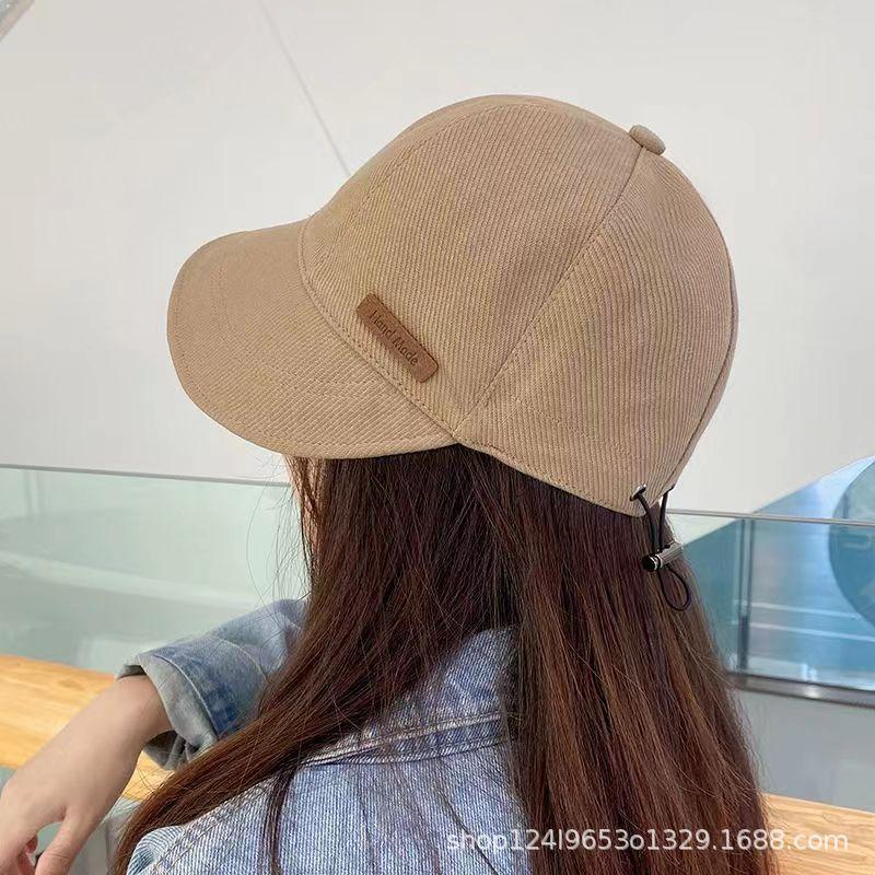 

New Zhao Ruth leather standard bucket hat women s summer adjustable wide brim cap face covering sun hat Adjustable чорний