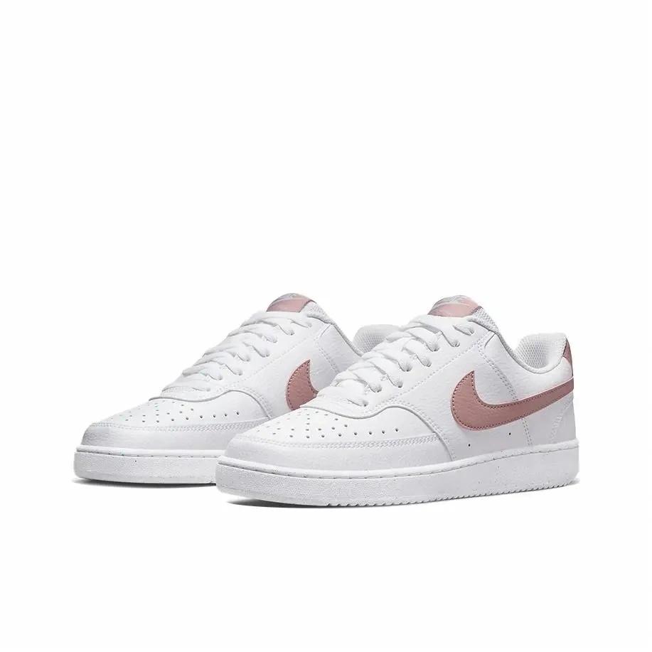 Nike Court Vision Low Fashion Versatile Comfortable Low Top Kids Skate Shoes Men Sneaker White Pink DH8158-102