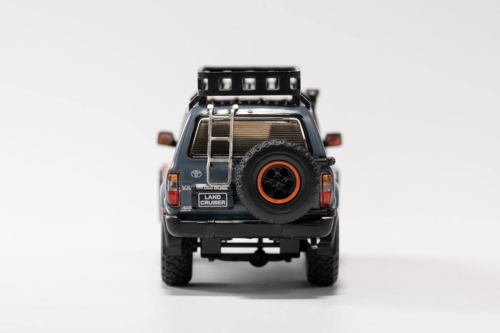 Gaincorp Products Scale Toyota Land Cruiser LC80 Version LHD Finished Model 1/64 Off-Road Orange/Gray KS-014-120