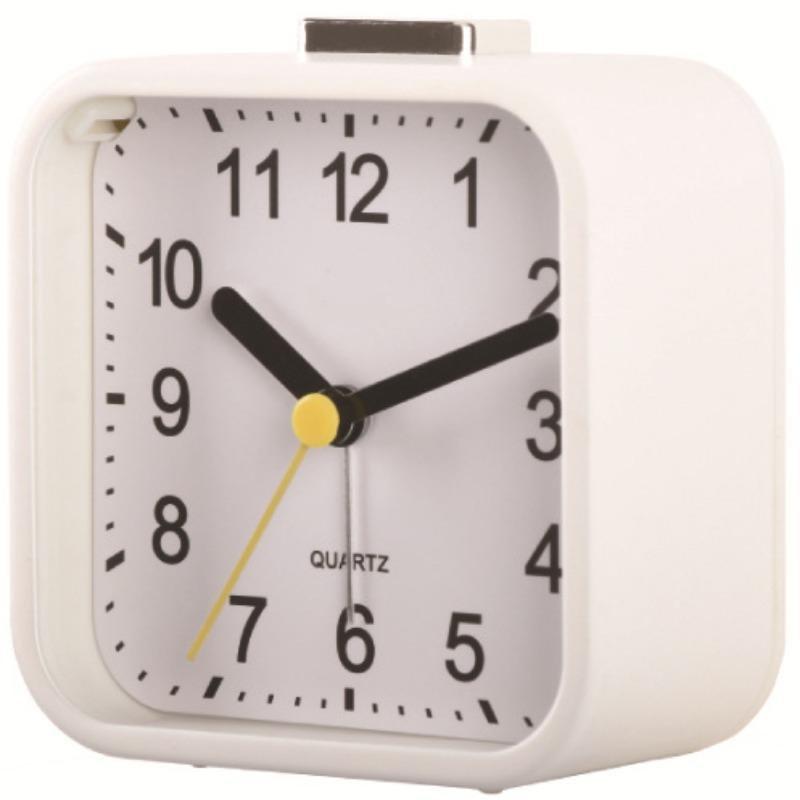Creative Square Small Table Clock Fashionable Silent Bedside Clock Classic Simple Bedroom Alarm Clock Multifunctional