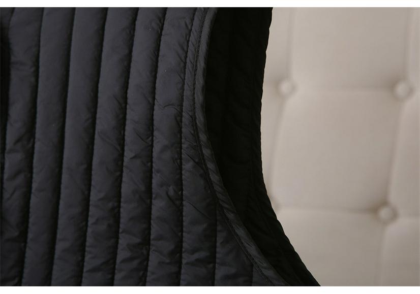 2025 Autumn/Winter Plus Size Vertical Stripe Lightweight Padded Vest for Slimming Chubby Girls, Style 1754