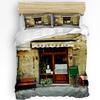 Red Telephone Booth On The English Street 3pcs Bedding Set For Double Bed Home Textile Duvet Cover Quilt Cover Pillowcase
