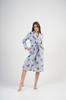 Women's Fleece Robe Tied L Vienetta Warm Comfortable With Butterflies