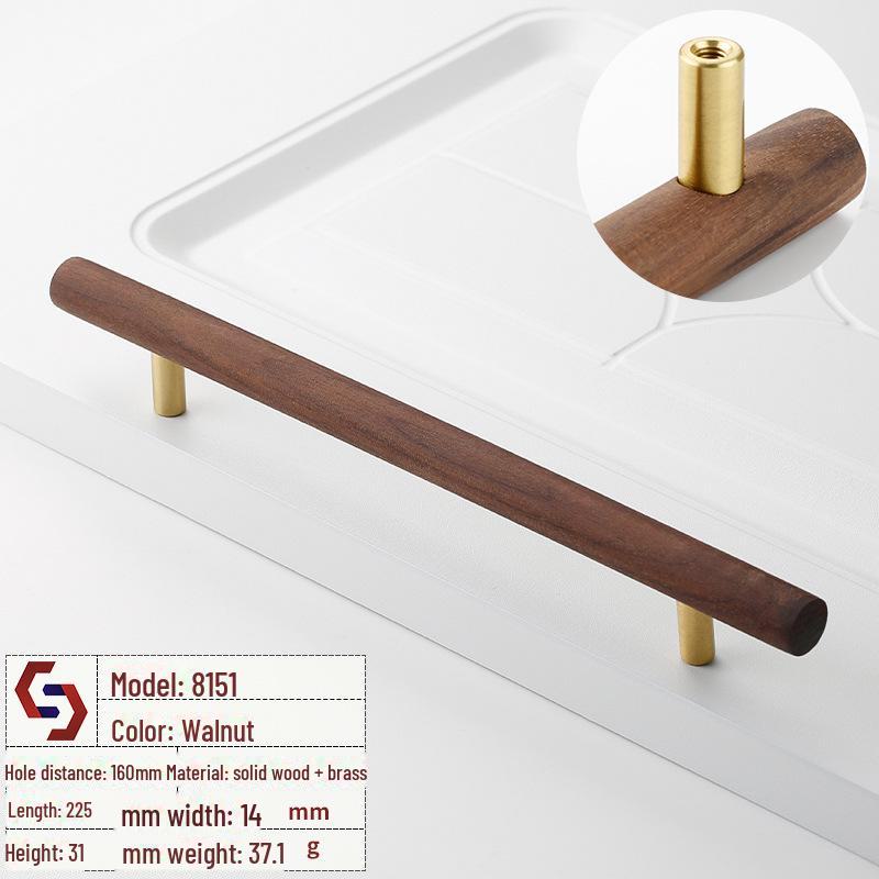 

Новая ручка для двери шкафа из цельного дерева в китайском стиле, ручка для ящика шкафа из ореха и бука