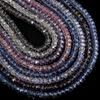 1 Strand 5x8mm Electroplated Glass Beads Transparent Colorful Wheel Shaped Loose Spaced Beads For DIY Bracelet Necklace Supplies